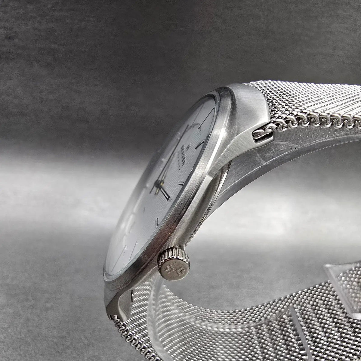 Skagen Watch Men 40mm Silver Dial Silver Tone Date Round 780XLSS New Battery3