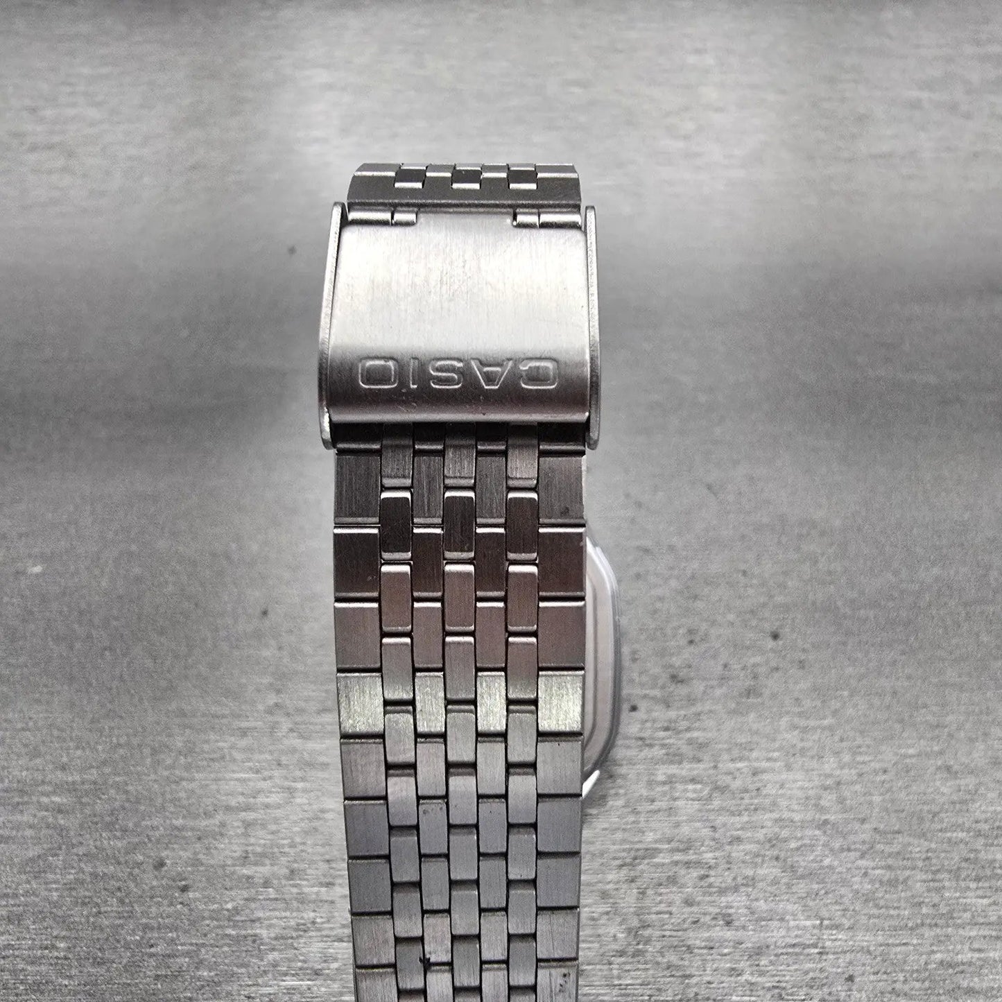 Casio Watch Men 32mm Silver Dial Silver Tone Rectangle MQ-300 New Battery VTG7