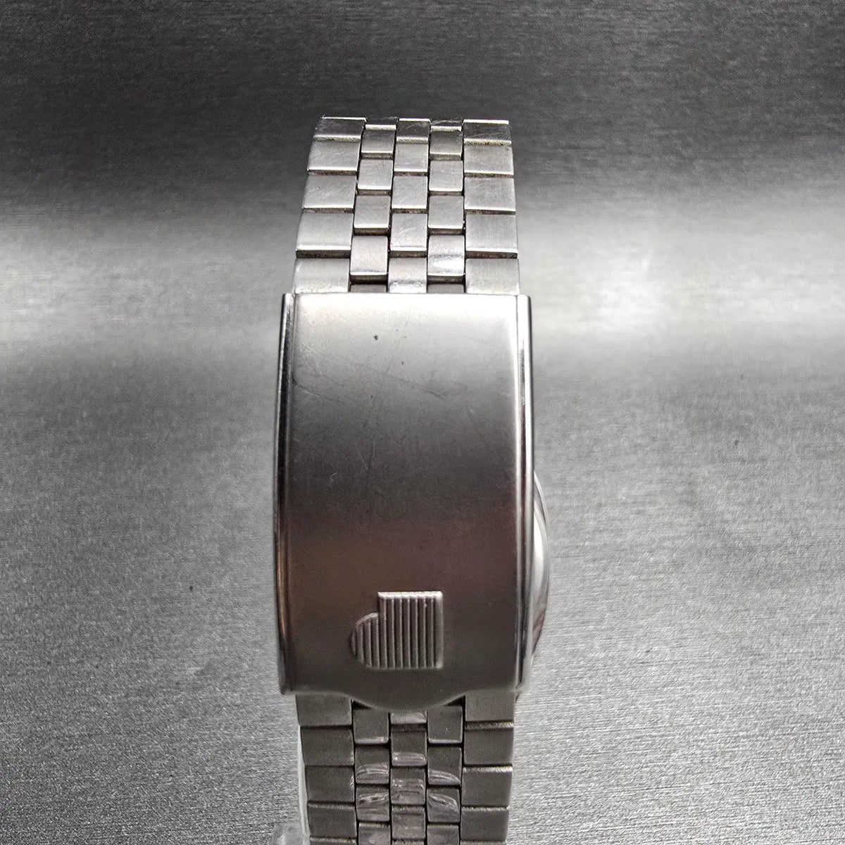 Pulsar Watch Men 33mm Gray Dial Silver Daydate Y113-5129 New Battery VTG JP7