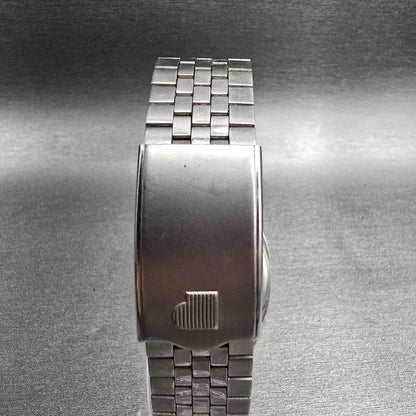 Pulsar Watch Men 33mm Gray Dial Silver Daydate Y113-5129 New Battery VTG JP7
