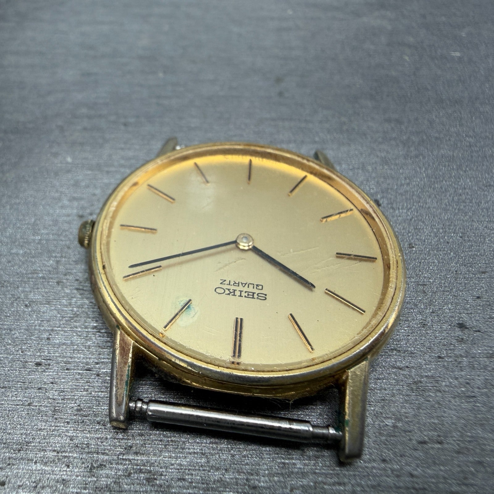 Seiko Watch Men 33mm Champagne Dial Gold Tone Round 2620-0139 PARTS Vintage5
