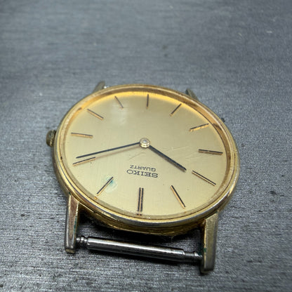 Seiko Watch Men 33mm Champagne Dial Gold Tone Round 2620-0139 PARTS Vintage5