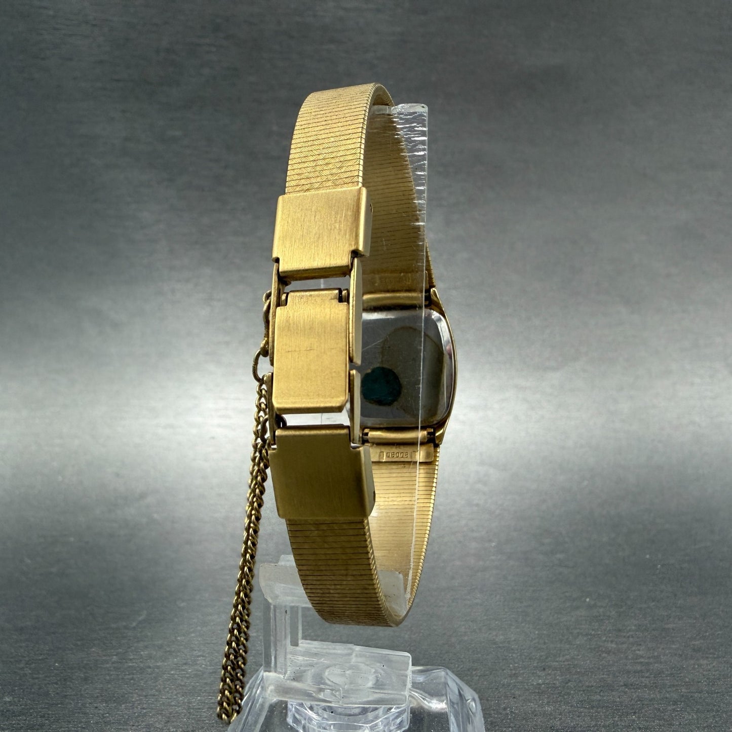 Seiko Watch Women 18mm Champagne Dial Gold Tone Rectangle 2C21-5000 New Battery7