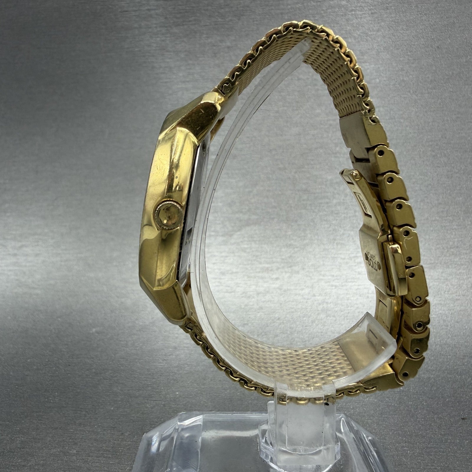 Movado Bold Evolution Watch Women 36mm Gold Dial Gold Tone Round READ!!! New Bat7