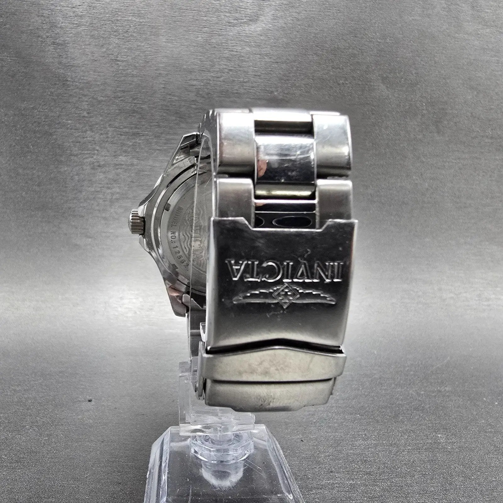 Invicta Pro Diver Watch Men 47mm Black Dial Silver Tone Date 12562 New Battery9