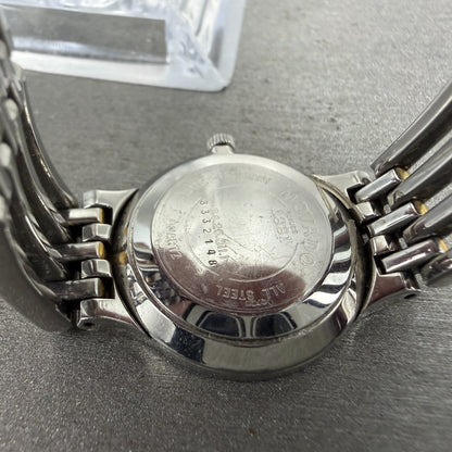 Movado Esperanza Watch Women 23mm Black Dial Two Tone Round 84A11821 New Batt A19