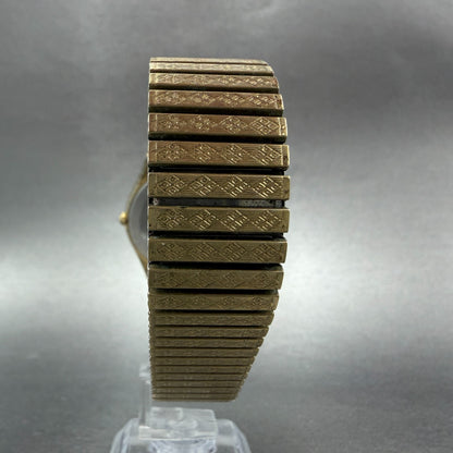 Seiko Watch Men 32mm Champagne Dial Gold Tone Round 7830-8020 New Battery VTG7