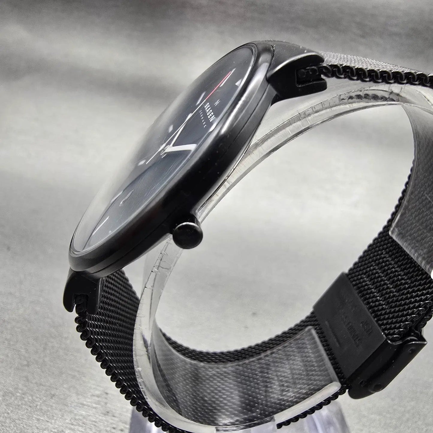 Skagen Watch Men 40mm Black Dial Black Tone Date Round SKW6053 New Battery2