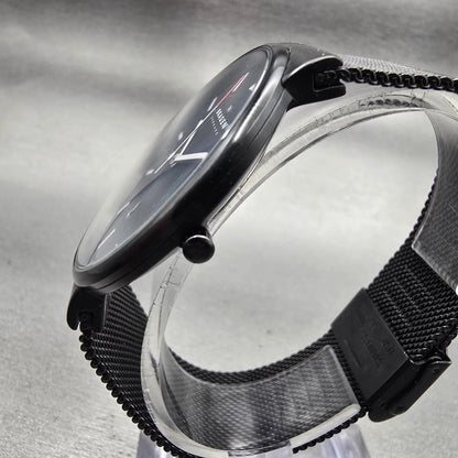 Skagen Watch Men 40mm Black Dial Black Tone Date Round SKW6053 New Battery2