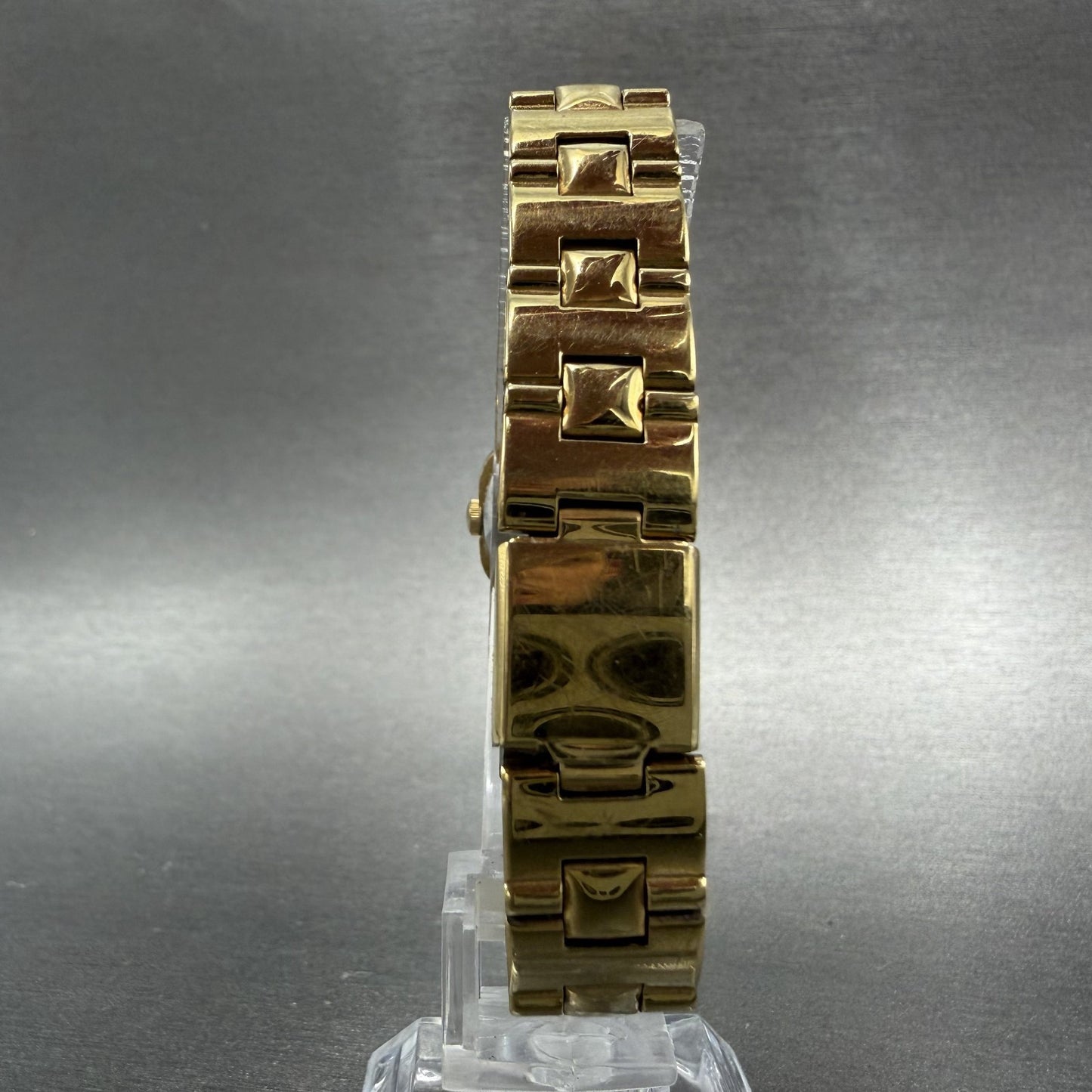 Citizen CQ Watch Women 18mm Black Dial Gold Tone Round 3220 New Battery VTG7