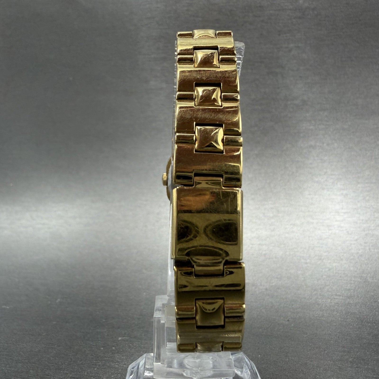 Citizen CQ Watch Women 18mm Black Dial Gold Tone Round 3220 New Battery VTG7