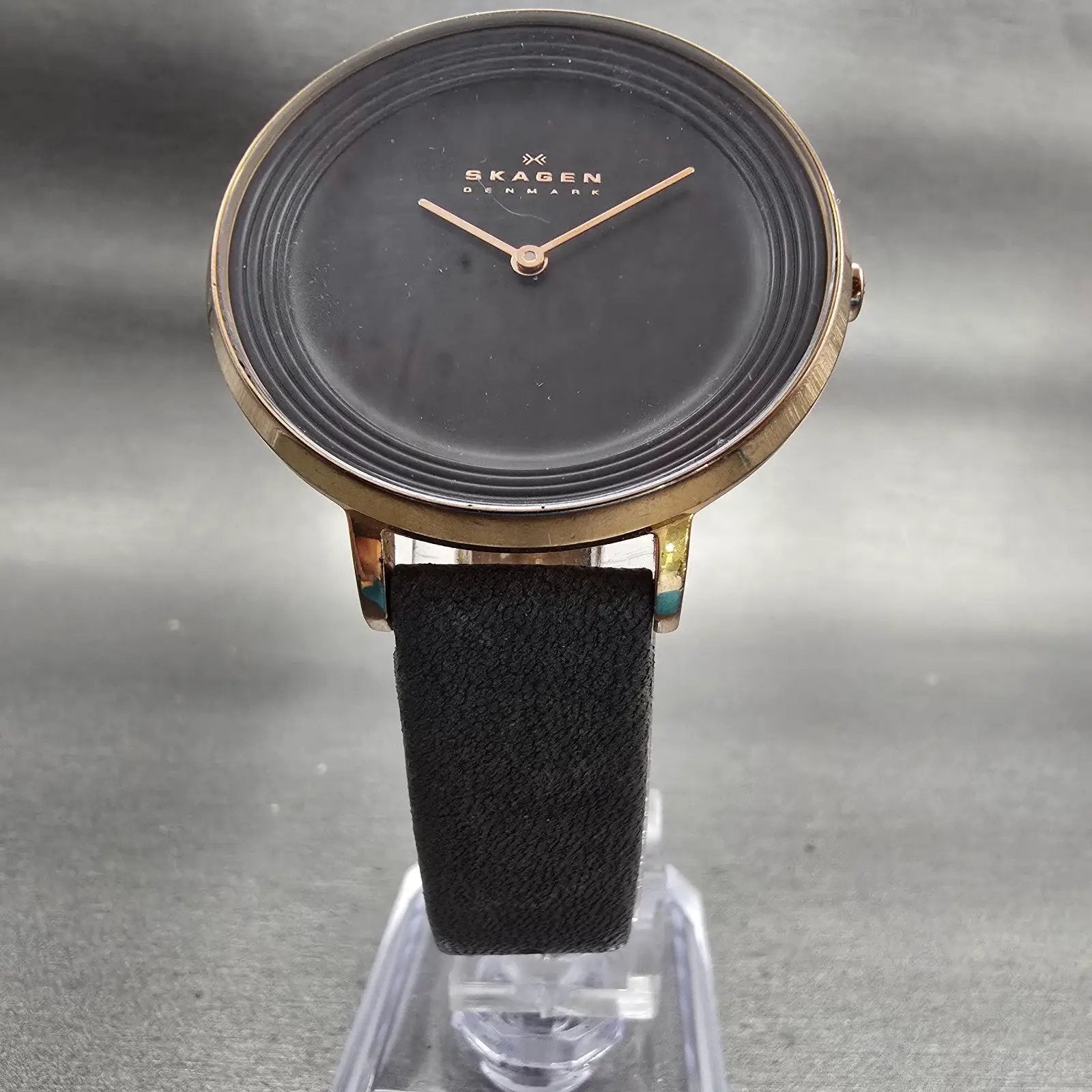 Skagen Ditte Watch Women 36mm Gray Dial Gold Tone Round SKW2216 New Battery5