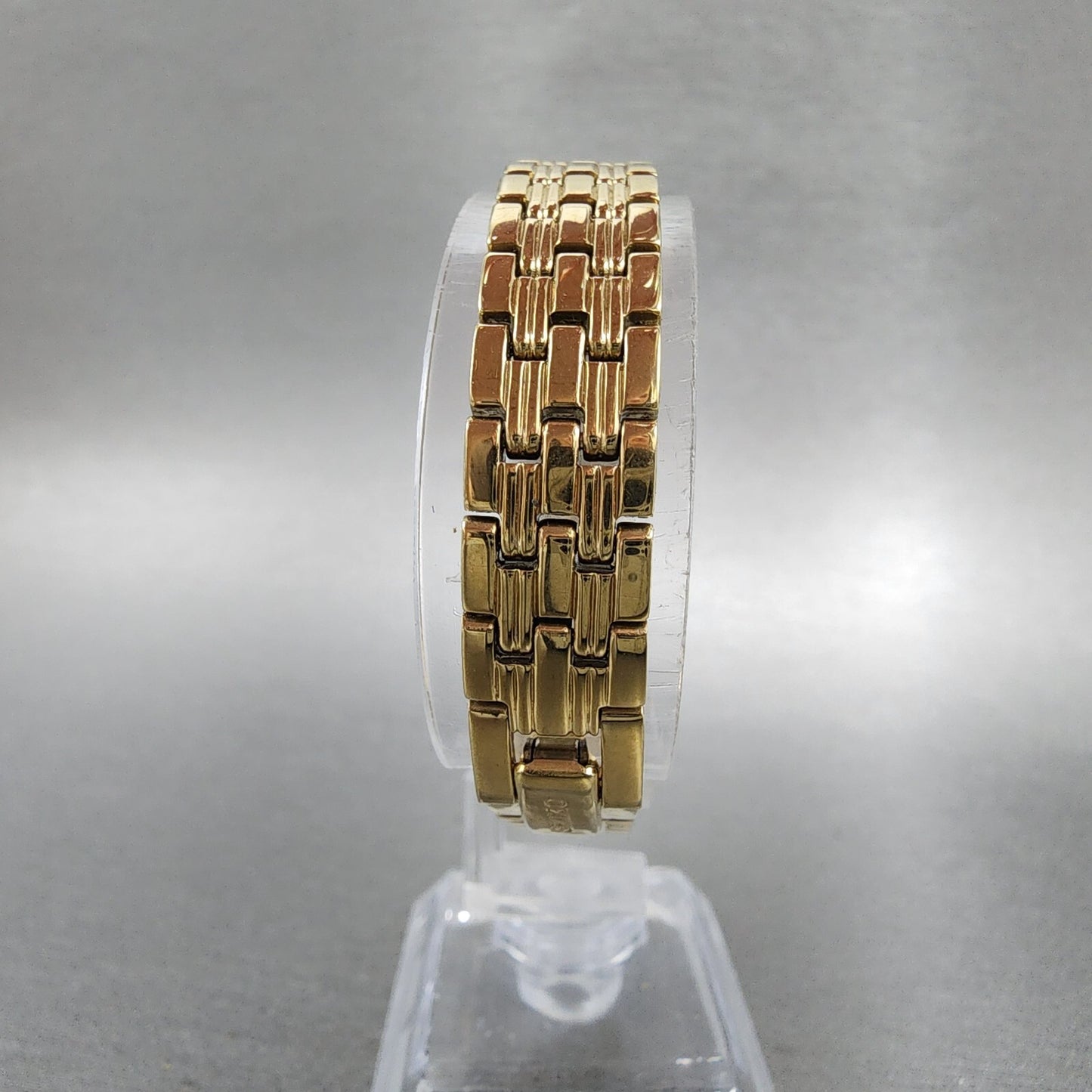 Seiko Tank Watch Women 16mm White Dial Gold Tone Rectangle 1n010fh0 New Battery7