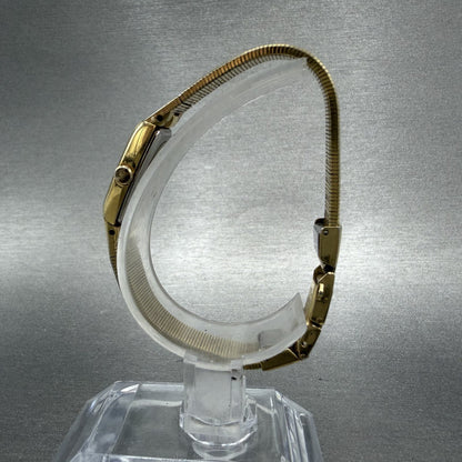 Seiko Tank Watch Women 13mm Champagne Dial Gold Tone Rectangle 2e205139 NewBatt6