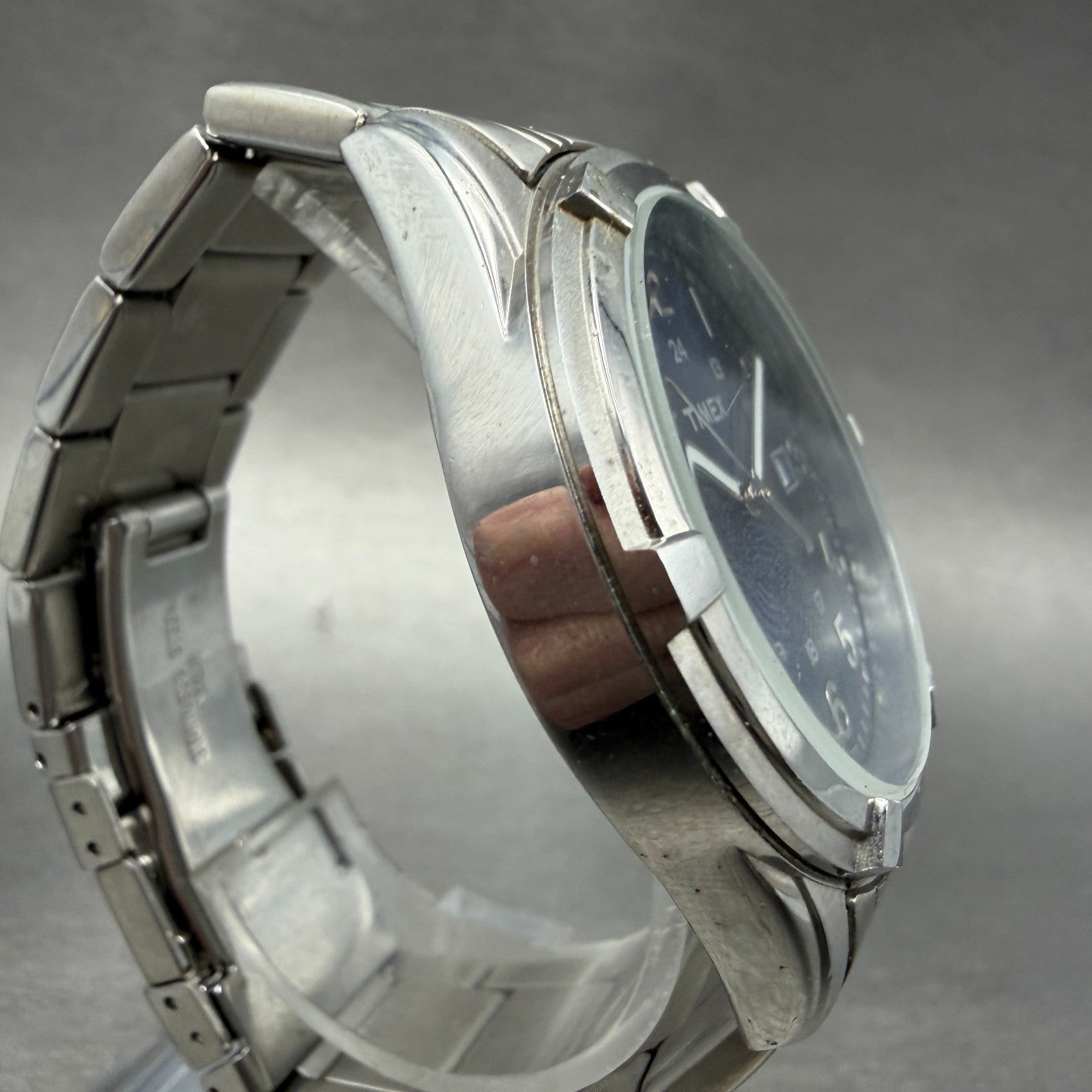 Timex Easton Avenue Watch Men 39mm Blue Dial Silver Tone Date TW2P76400 New Batt3