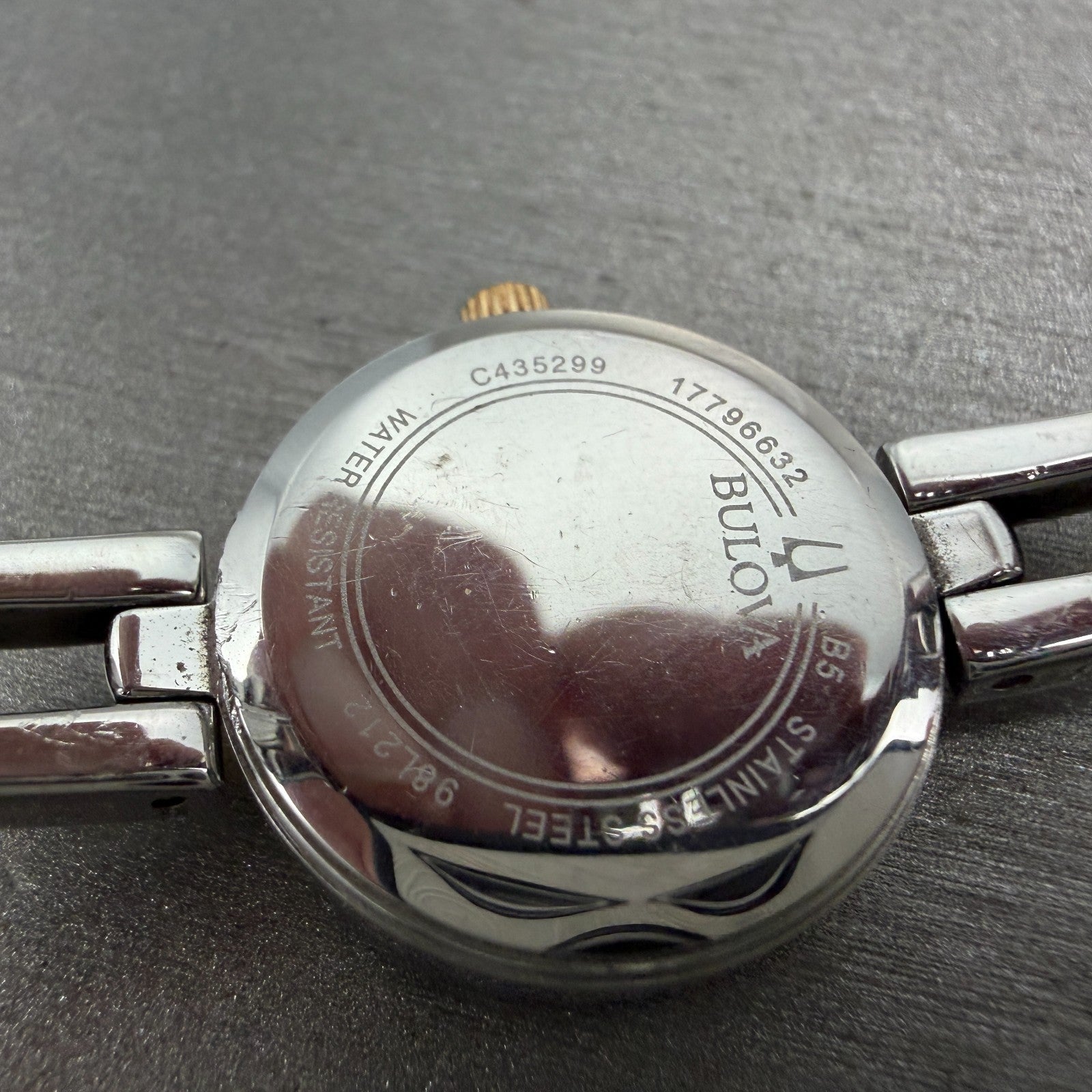 Bulova Watch Women 22mm MOP Dial Two Tone Round 98L212 New Battery Vintage9