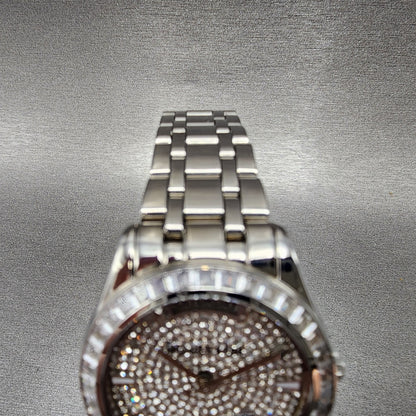 Michael Kors Kiley Watch Women 35mm Crystal Dial & Bezel Dadyate Silver Tone4
