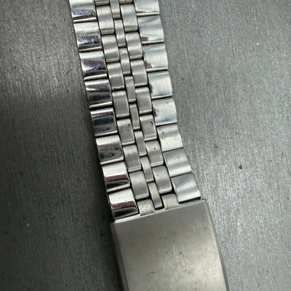 Seiko SQ Bracelet 20mm Stainless Steel Silver Tone Tri Folding Clasp VTG Japan5