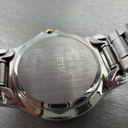 Seiko Watch Women 30mm MOP Dial Two Tone Date 7N820HV0 New Battery9