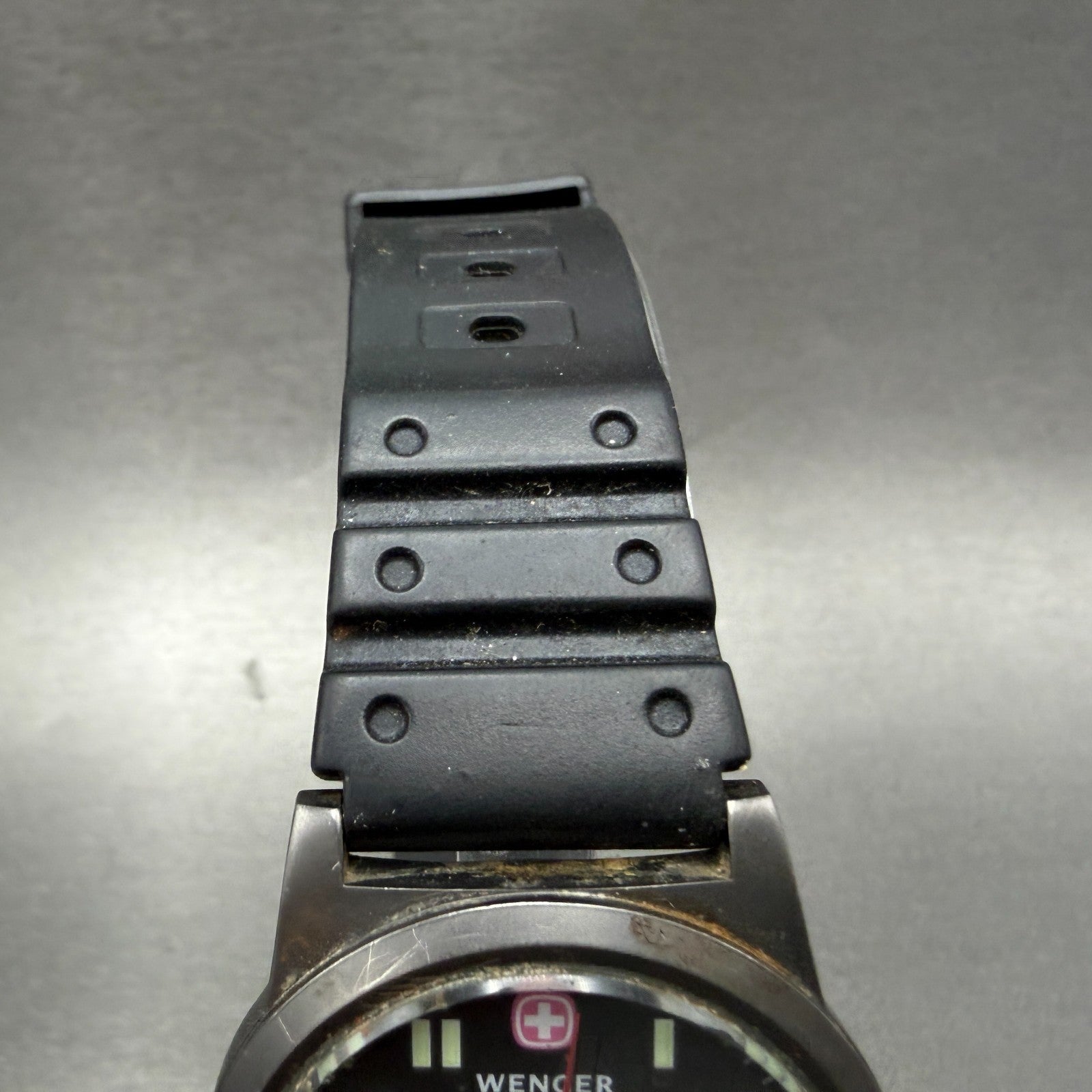 Wegner Swiss Military Watch Men 38mm Black Dial Silver Tone Date 72915 New Batt4