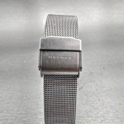 Skagen  Slimline Watch Women 28mm Silver Dial Silver Tone 233SSS New Batt7