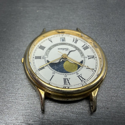 Citizen Moonphase Watch Women 30mm White Dial Gold Tone Date Round New Batt READ4