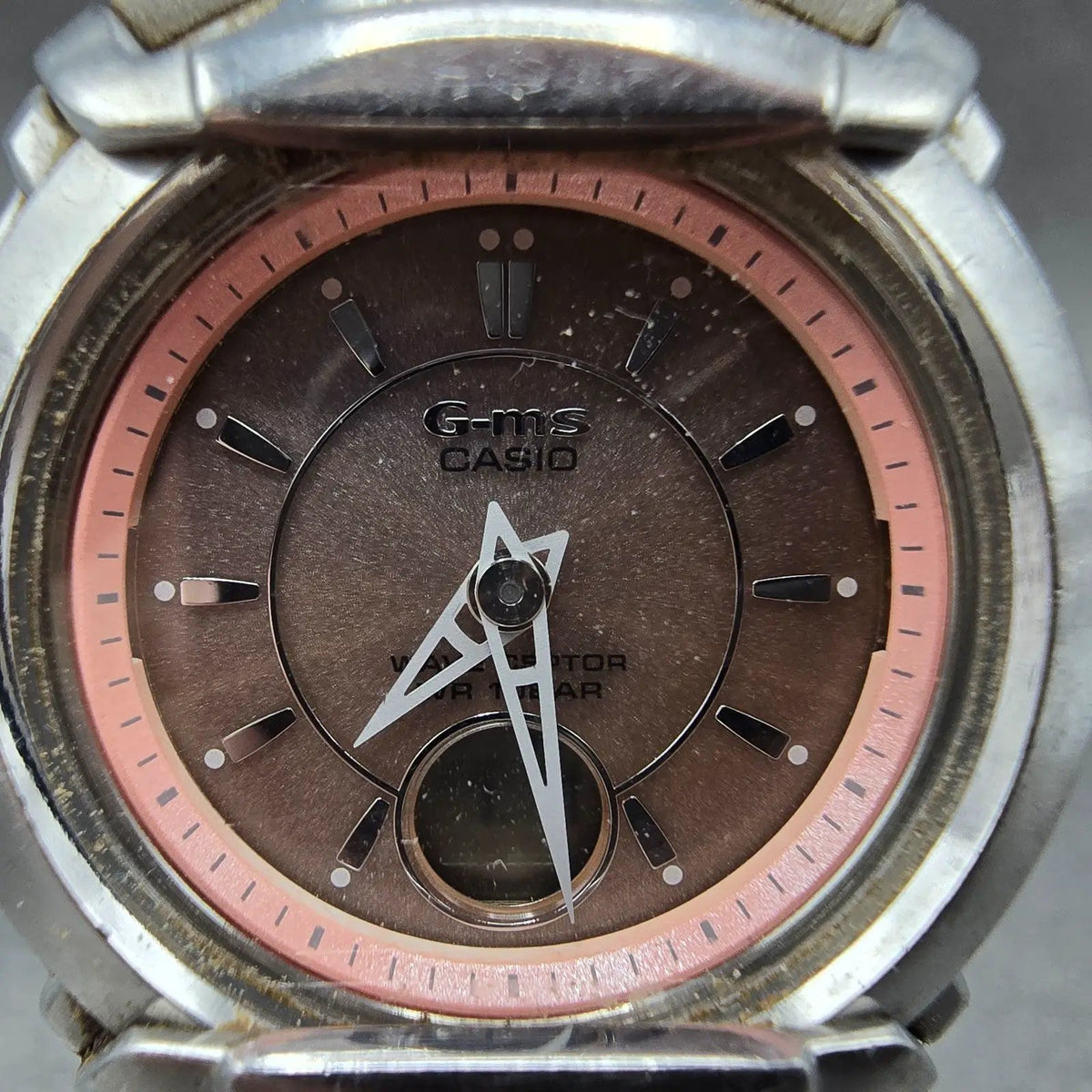 Casio Baby-G MSG-1200D Watch Women 41mm Pink Dial Silver Analog Digital Works1