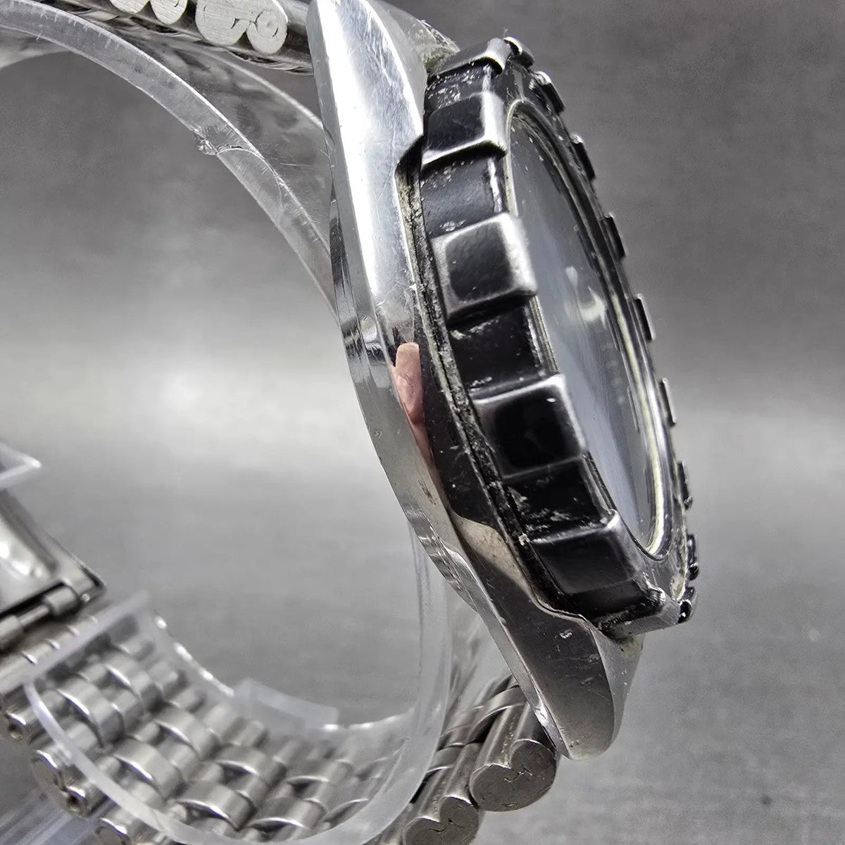 Seiko SQ Sports 100 Dive Watch Men 37mm Black Dial Steel READ!! 8123-7180 NewBat4