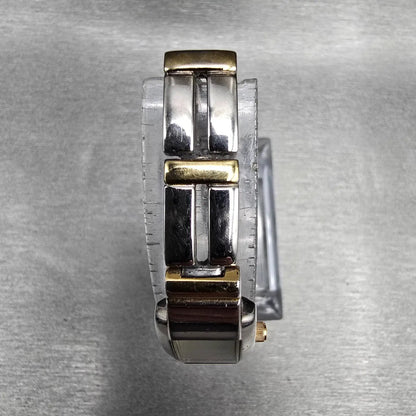 Citizen Tank Watch Women 14mm Champagne Dial Two Tone Rectangle New Battery VTG4