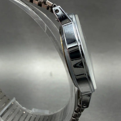 Timex Easy Reader Watch Men 33mm White Dial Silver Tone Round Daydate New Batt3