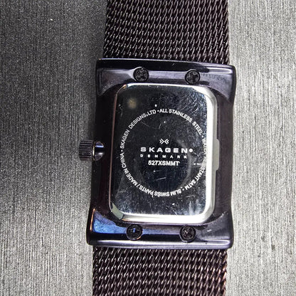 Skagen Denmark Watch Women 20mm Brown Dial Brown Tone Crystals 527XSMMT New Batt10