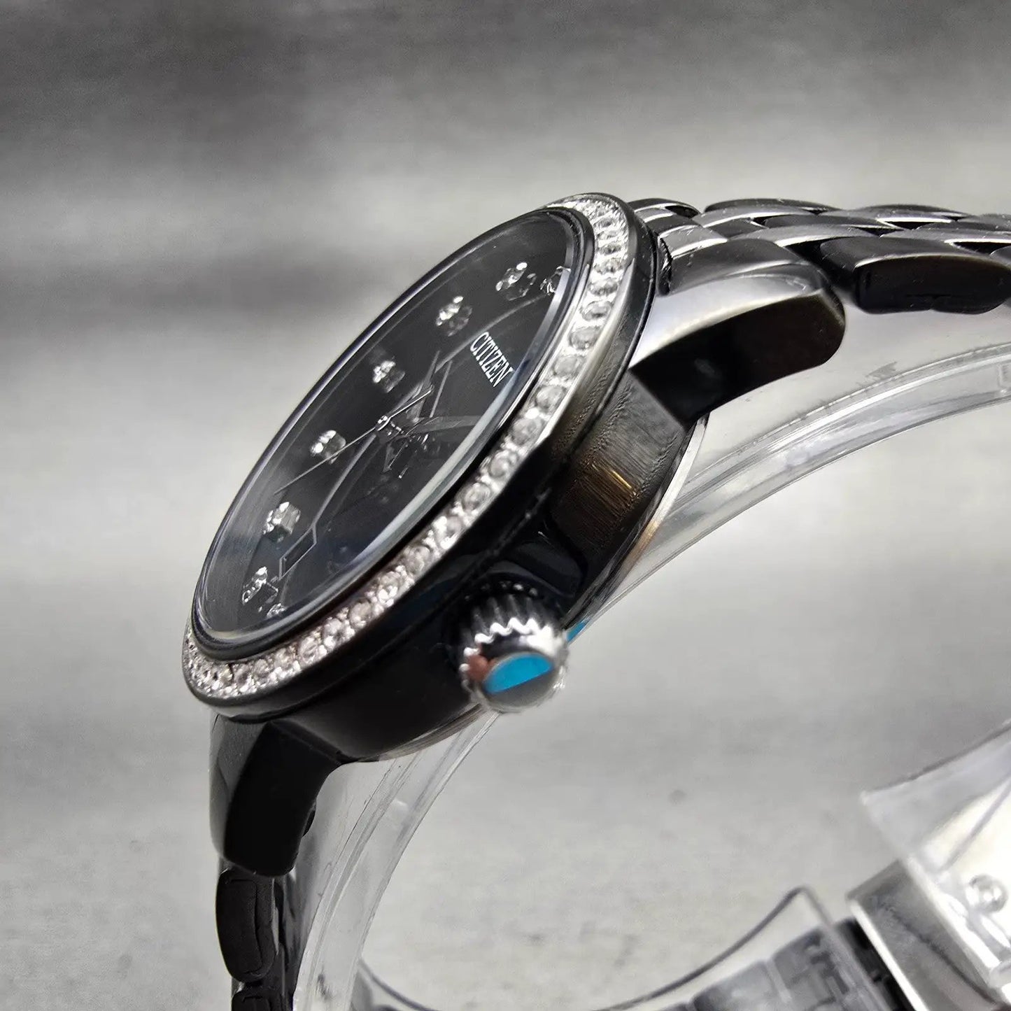 Citizen Watch Women 26mm Black Dial Black & Silver Tone Date G011-S106851 NewBat2