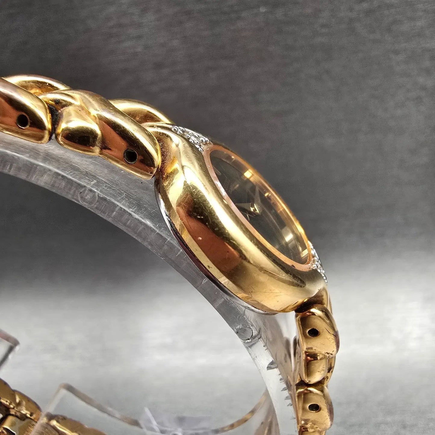 Seiko Watch Women 20mm Green Dial Gold Tone Gemmed Round 4N00-1171 New Battery3