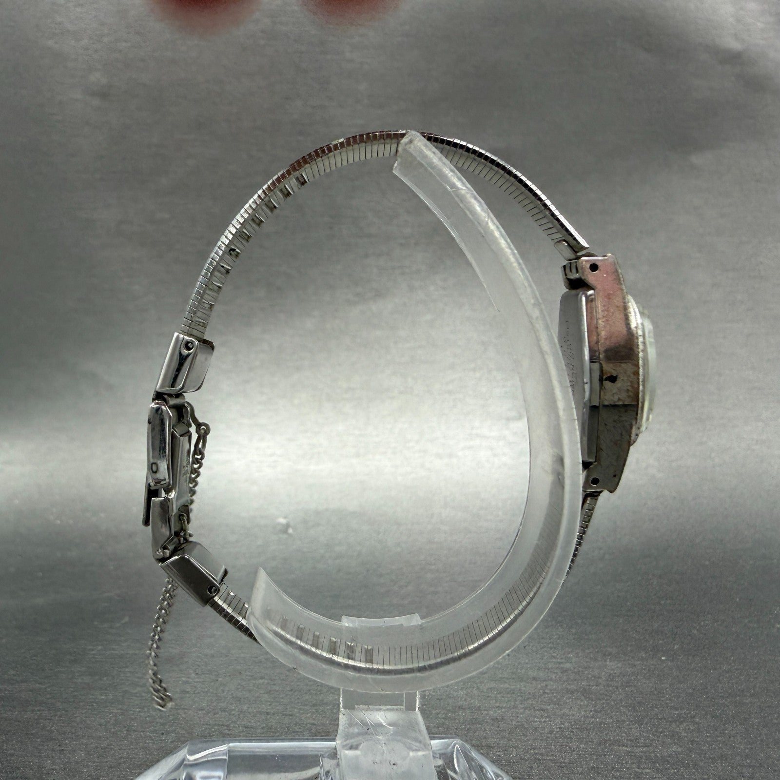 Seiko Watch Women 15mm Silver Dial Silver Tone Manual Oval 1120-7000 Runs VTG8