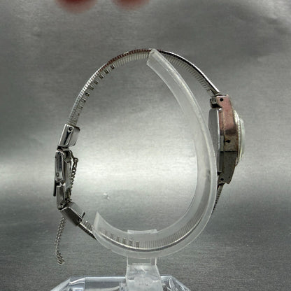 Seiko Watch Women 15mm Silver Dial Silver Tone Manual Oval 1120-7000 Runs VTG8