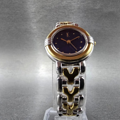 Yves Saint Laurent Watch Women 22mm Blue Dial Two Tone Round 5430-F43089 PARTS6