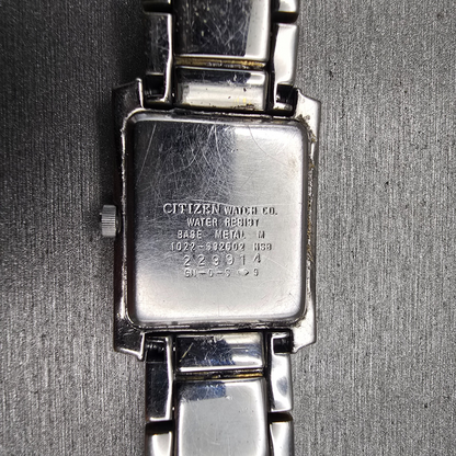 Citizen Watch Women 22mm White Dial Silver Tone Gemmed 1022-S92602 New Battery10