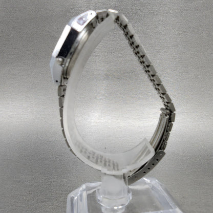 Seiko ALBA Digital Watch Women 24mm Digital Silver Tone Octagon New Battery6