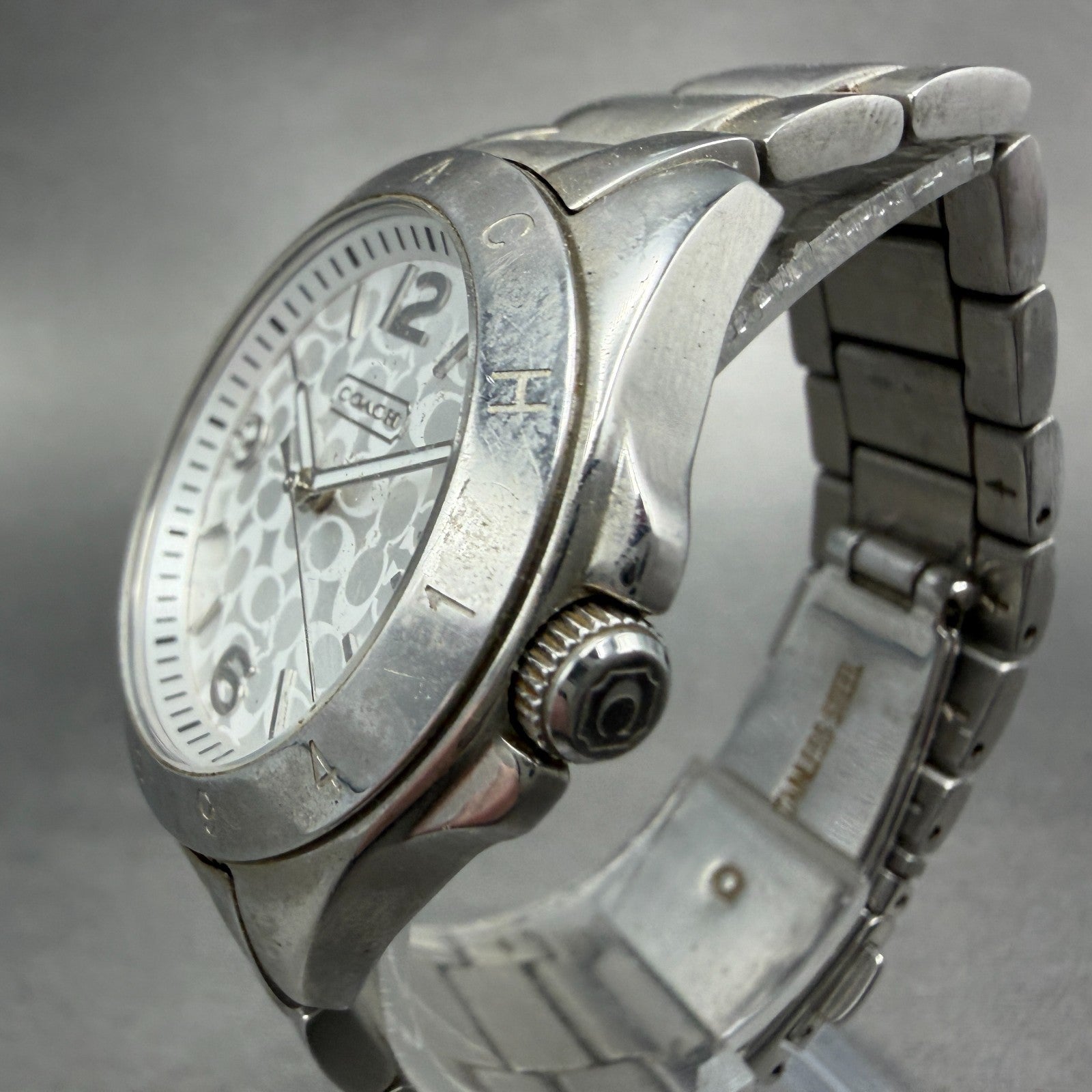 Coach Tristen Watch Women 34mm Silver Dial Silver  Round CA.67.7.14.0689 NewBatt2