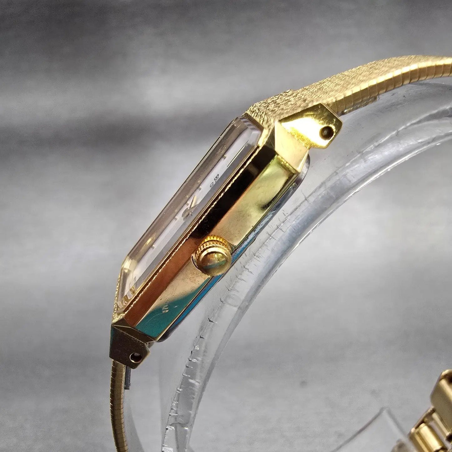 Bulova Watch Women 12mm Silver Dial Gold Tone Rectangle New Battery 92T36 VTG2