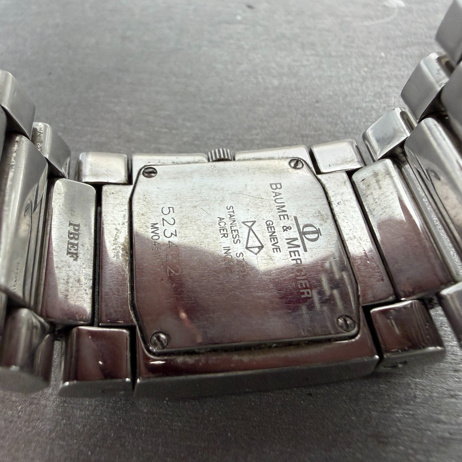 Baume Mercier Catwalk Watch Women 24mm Blue Dial Silver Tone Rectangle MV0451979