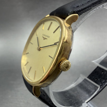 Longines Watch Men 32mm Gold Dial Gold Plated Manual Wind Runs 3643 847 Runs VTG2