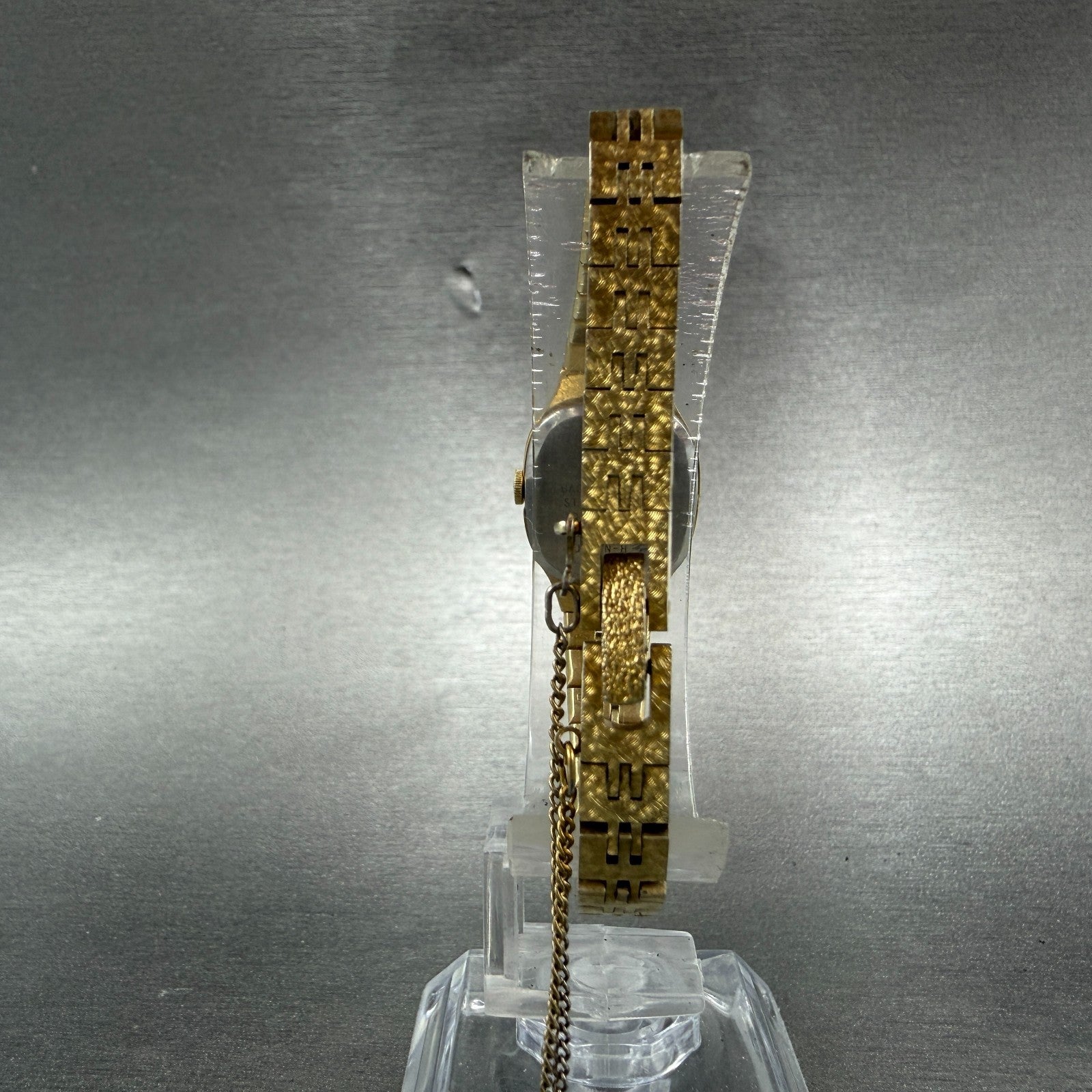Seiko Watch Women 17mm Tan Dial Gold Tone Rectangle VTG 1400-5349 New Battery7
