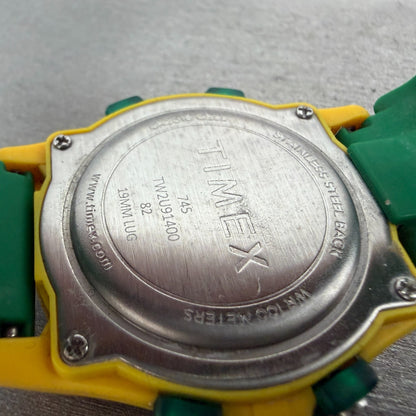 Timex Atlantis 100 Forest Service Watch Men 40mm Digital Green Yellow New Batt9