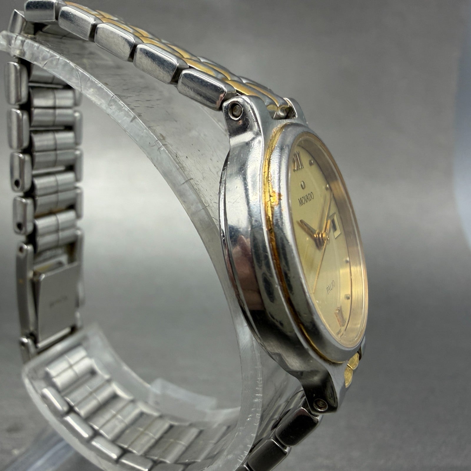 Movado Palio Watch Women 26mm Gold Dial Two Tone 81.94.826H New Battery3