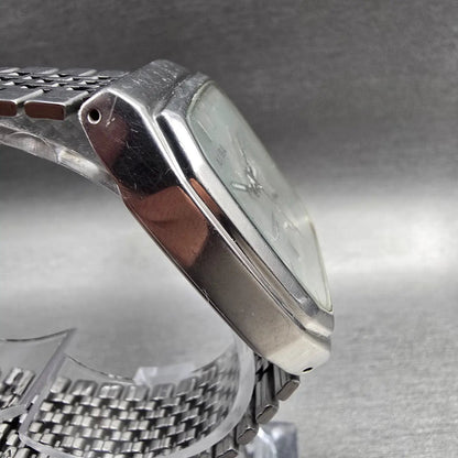 Seiko Alba Watch Men 32mm Silver Dial Silver Tone Daydate 7N33-K003 New Battery3