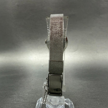 Seiko Watch Women 20mm Silver Dial Silver Tone Oval 16-5630 New Battery Vintage8