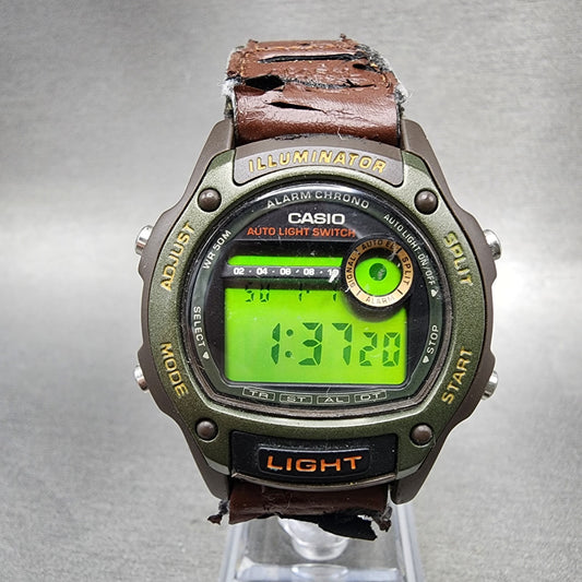 Casio Illuminator Watch Men 37mm Digital Brown Alarm Chronograph New Battery0