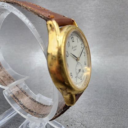 Seiko Avenue Watch Women 24mm White Dial Gold Tone 2g380130 New Battery3