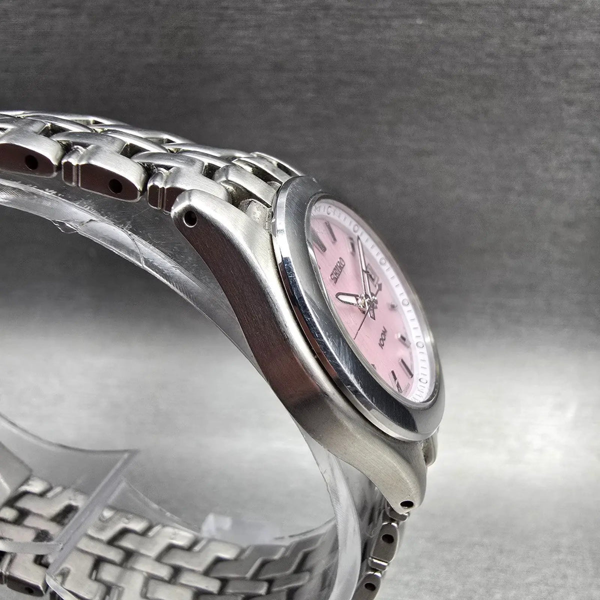 Seiko Watch Women 27mm MOP Dial Silver Tone Date Round 7N82-0FW0 New Battery3